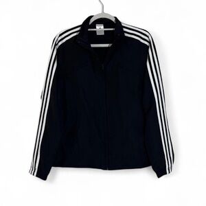 Adidas Originals Track Jacket Black White Stripes Zip Up Size L